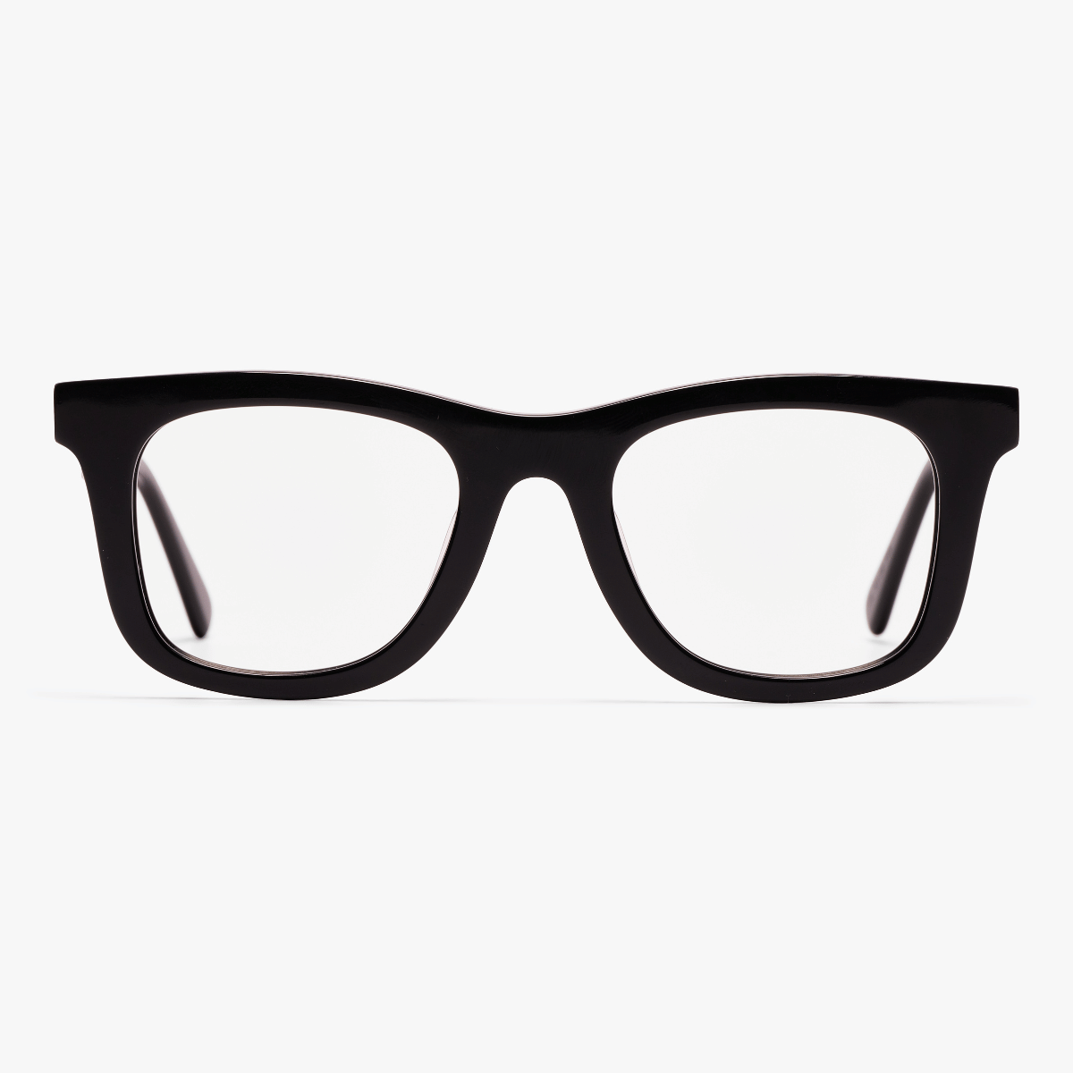 Luxreaders stylish Men's Samsø Black Reading glasses. Made from Bio-acetate in a Square shape.