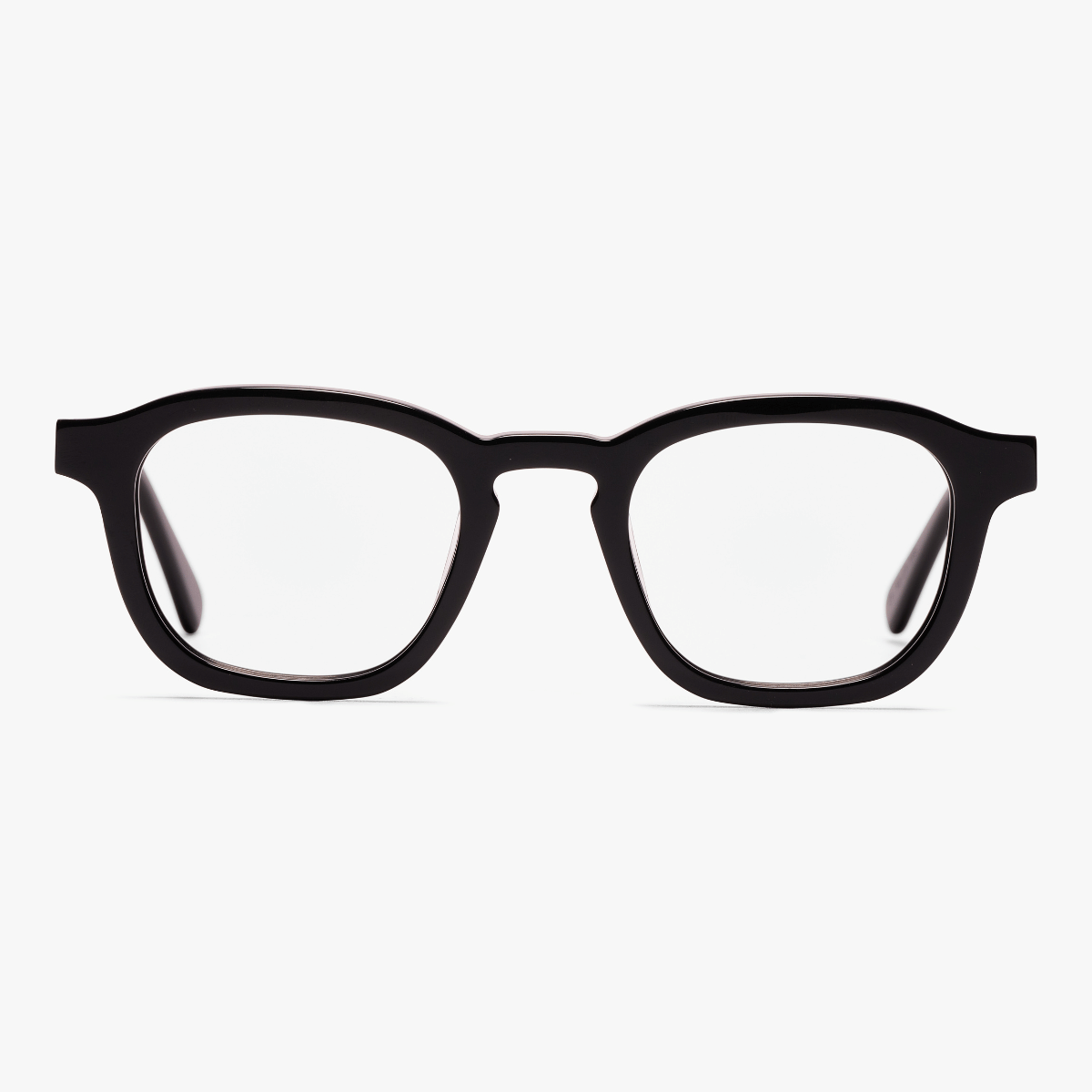 Luxreaders stylish Reykjavik Black Reading glasses. Made from Bio-acetate in a Square shape.
