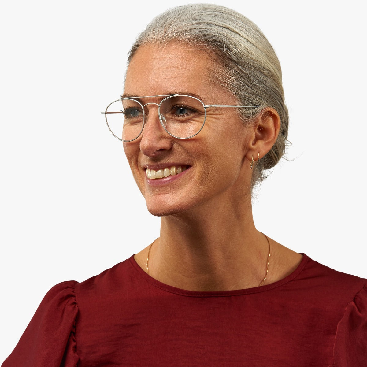 Luxreaders stylish Göteborg Steel Reading glasses. Made from Stainless steel in a Round shape.
