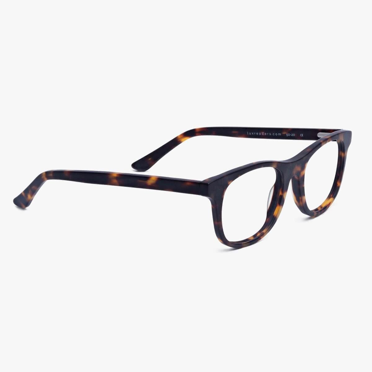 Luxreaders stylish Men's Malmö Dark Turtle Reading glasses. Made from Acetate in a Square shape.
