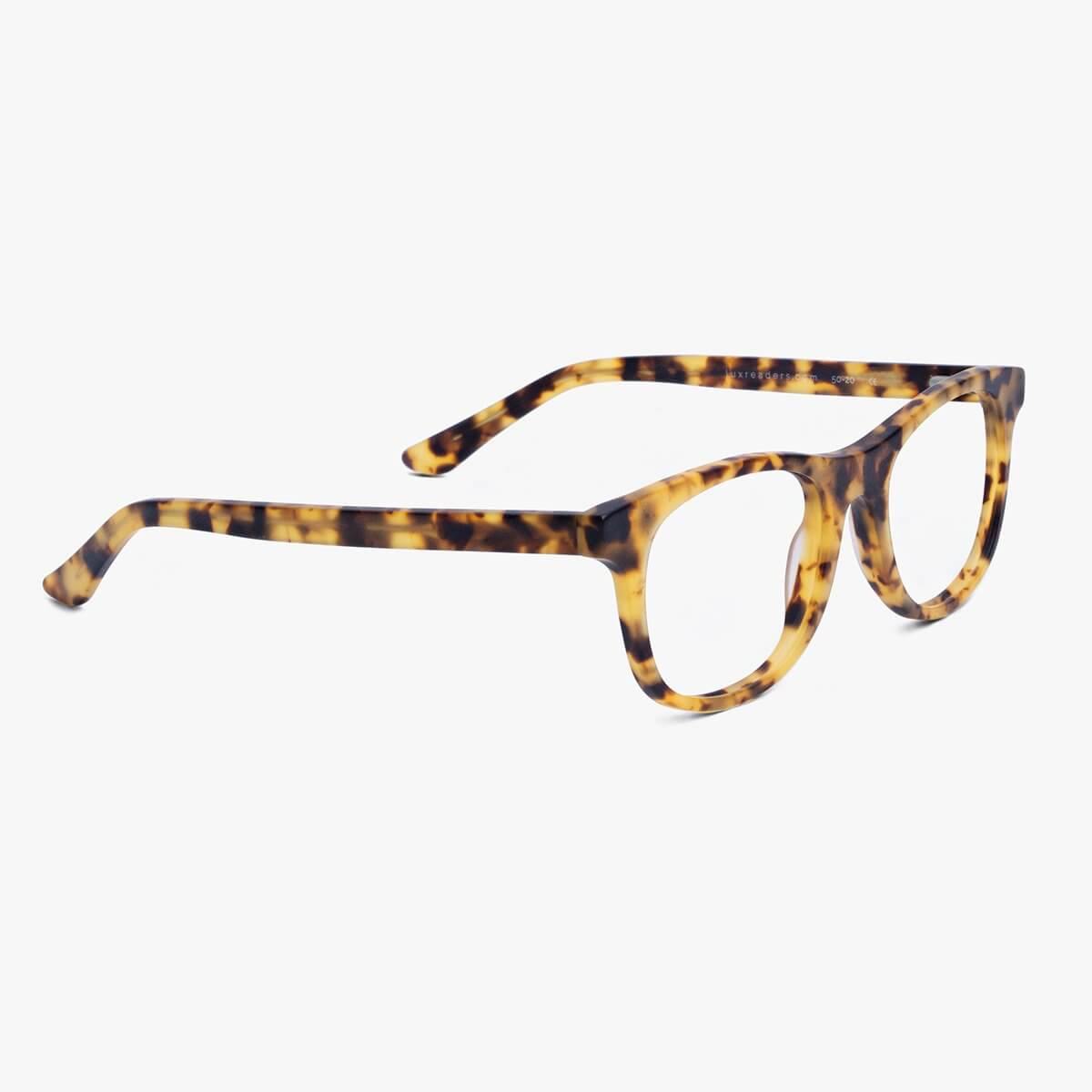 Luxreaders stylish Men's Malmö Light Turtle Blue light glasses. Made from Acetate in a Square shape.