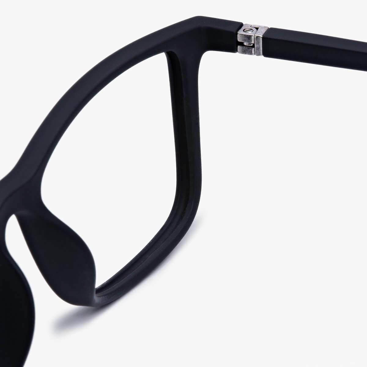 Luxreaders stylish Women's Skagen Black Blue light glasses. Made from Rubber in a Rectangle shape.