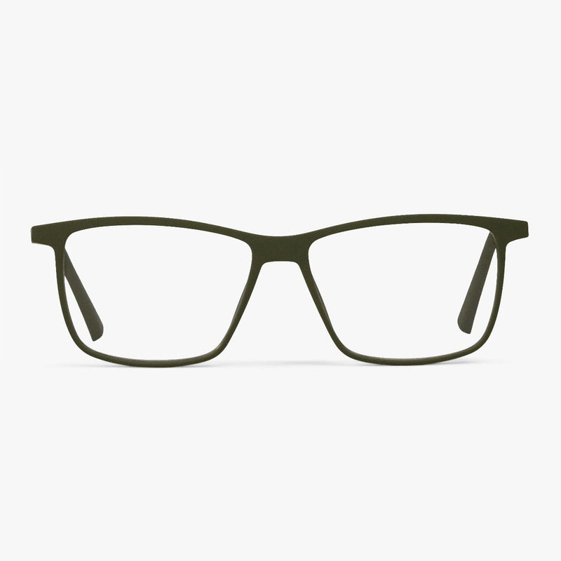 København Dark Army rectangular eyeglasses in dark green