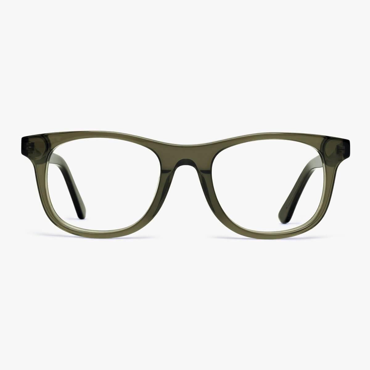 Malmö Shiny Olive rectangular glasses