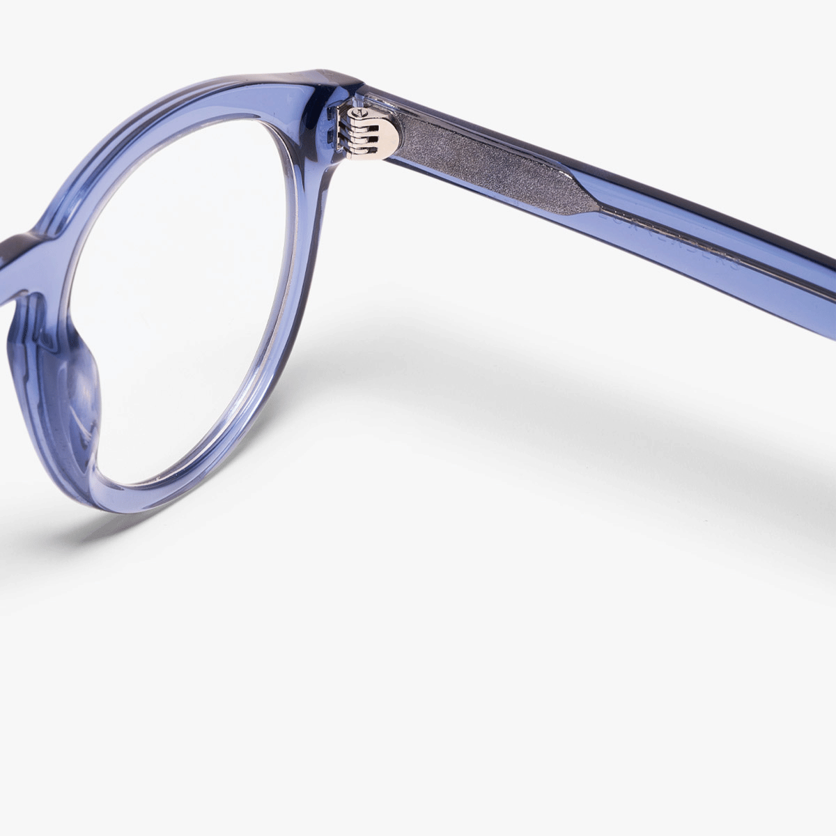 Men's Crystal Blue reading glasses with sleek temples