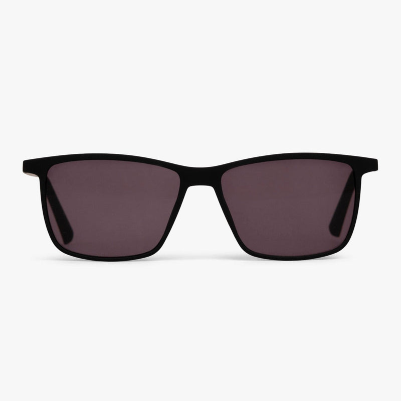 Men's København Black sunglasses with rectangular black frames