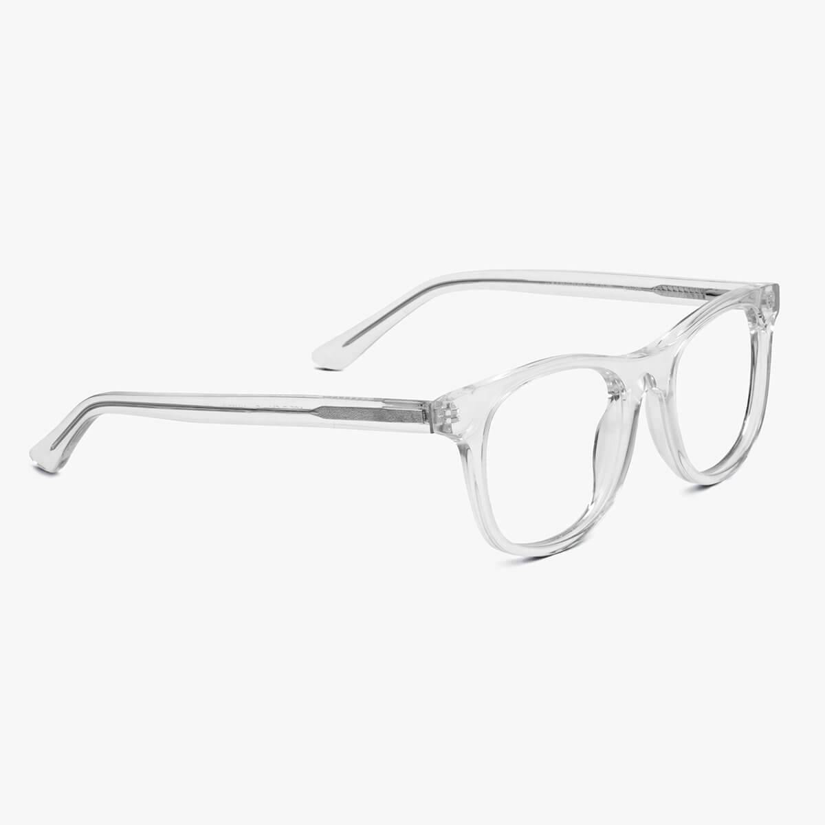 Men's Malmö crystal white reading glasses with clear frames