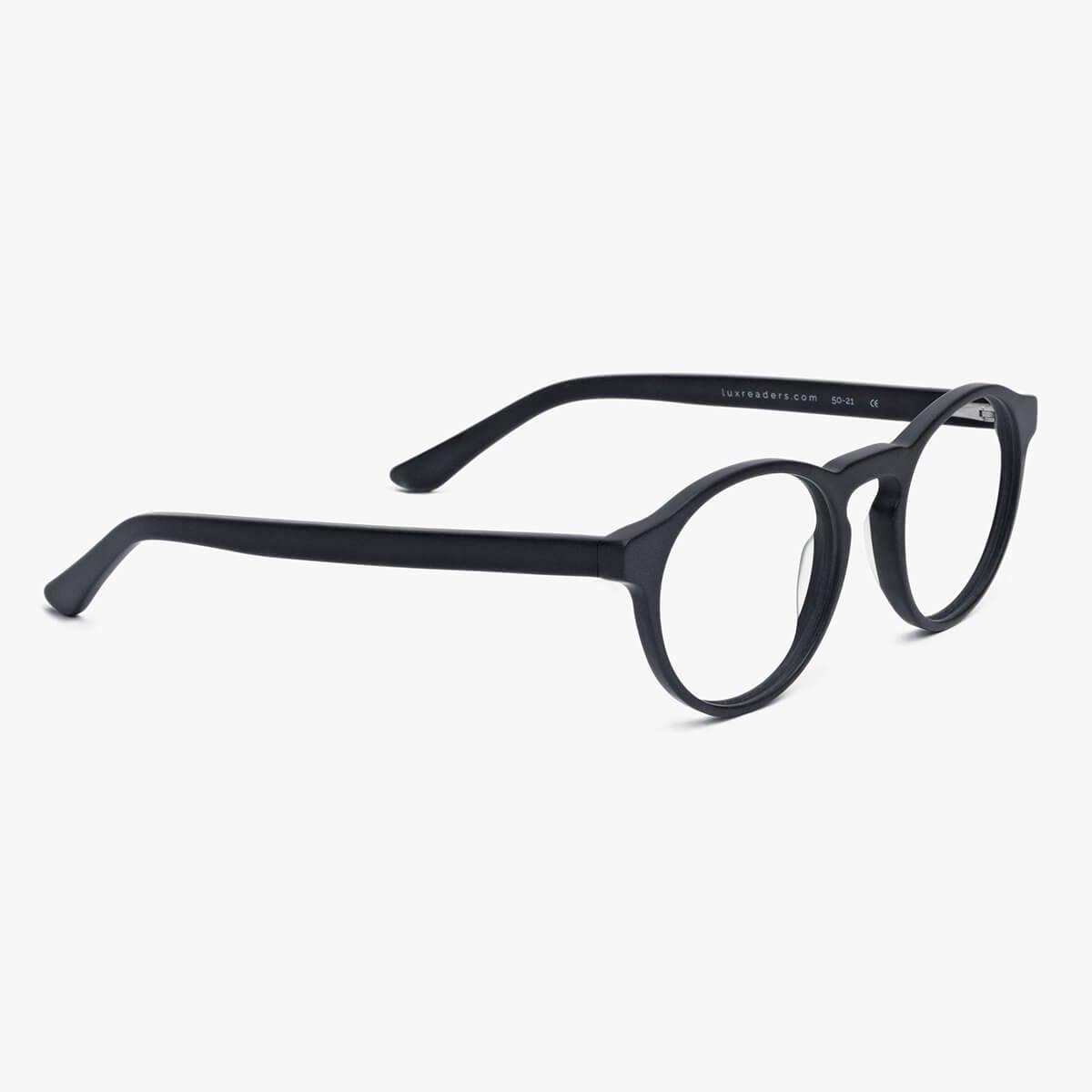 Men's Trondheim Black round black reading glasses
