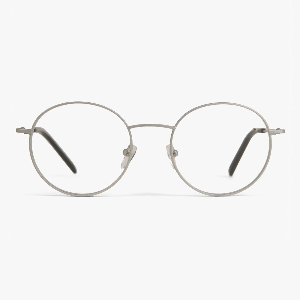 Round silver metal reading glasses