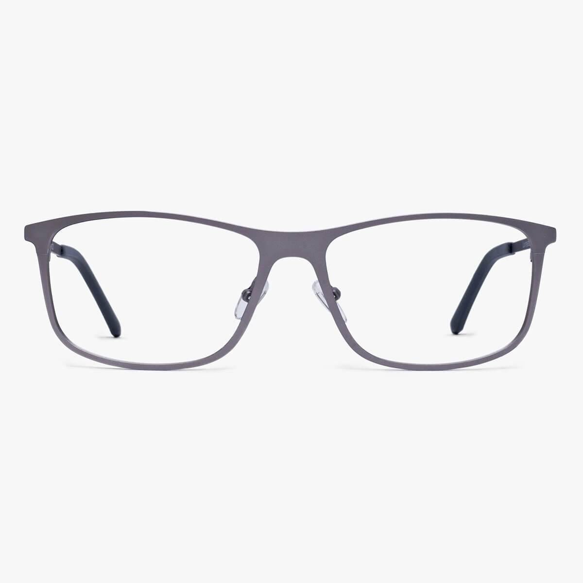 Women's Møn Gun rectangular glasses with a sleek gray frame