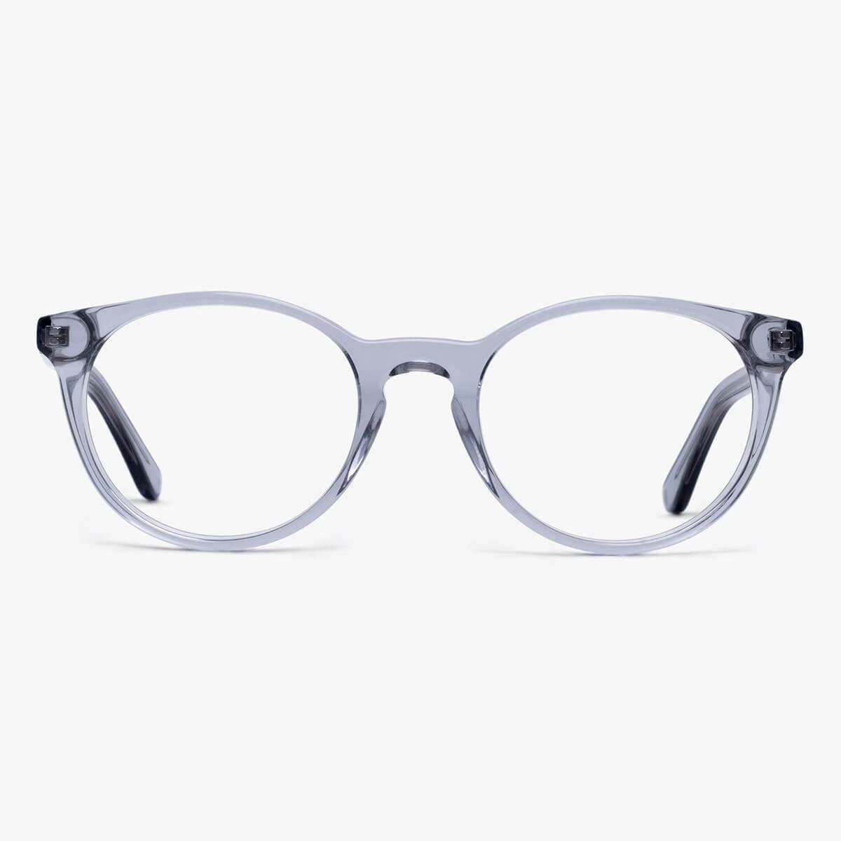 Women's Örebro crystal grey reading glasses with round frame