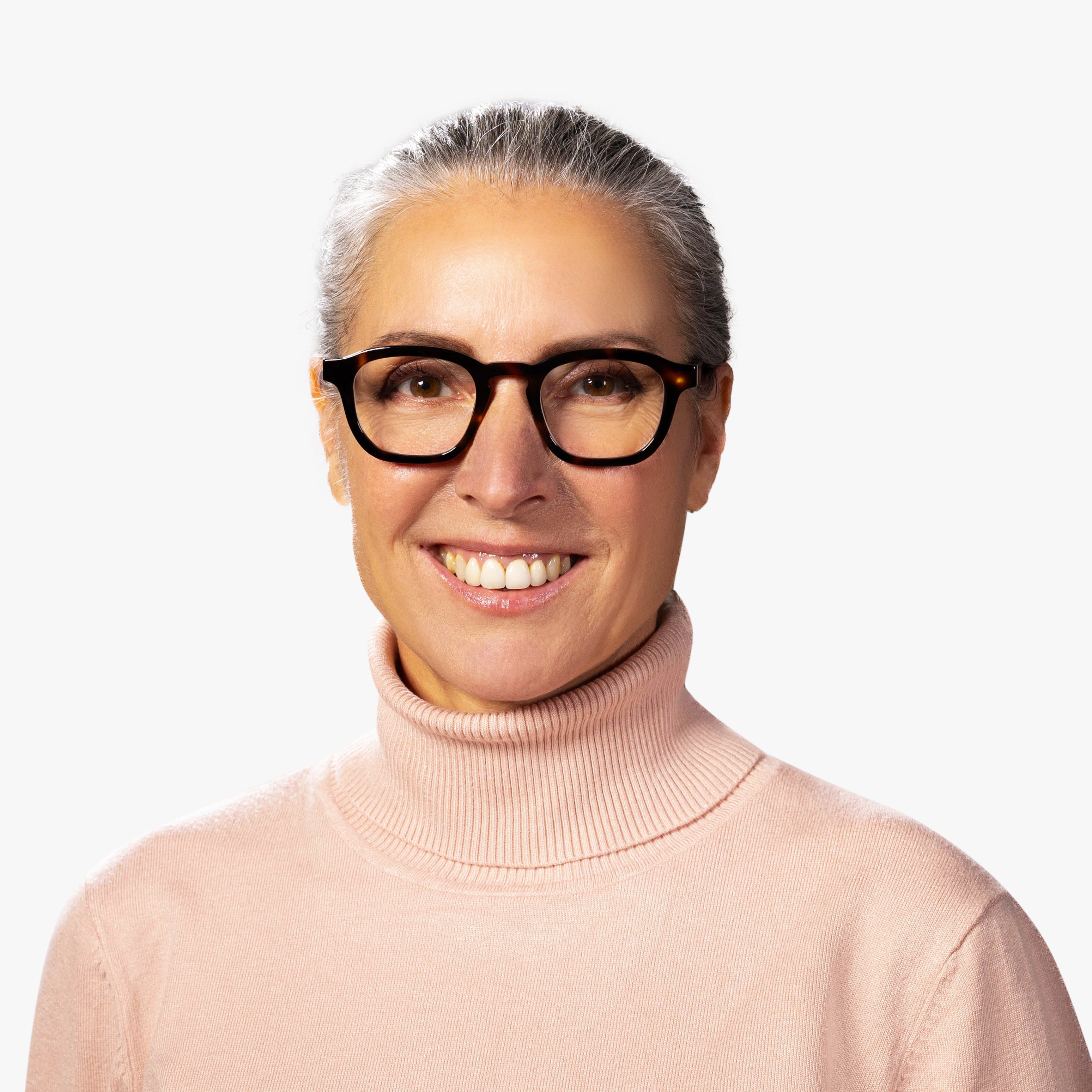 Person wearing women's Reykjavik Light Turtle glasses