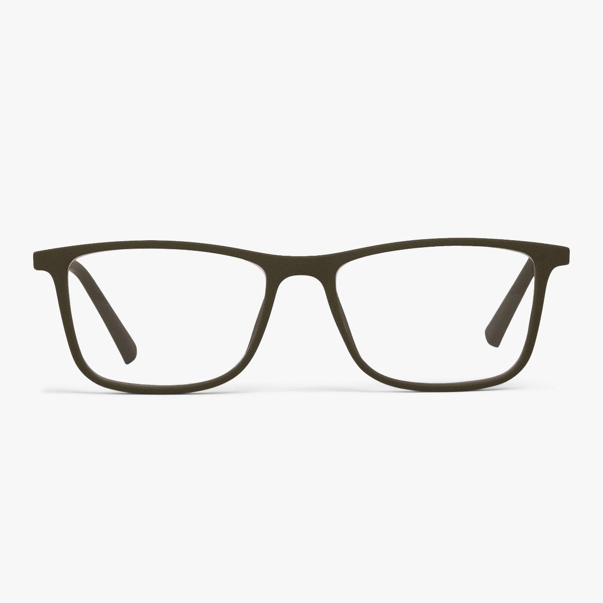 Women's Skagen Dark Army rectangular glasses with dark olive frame